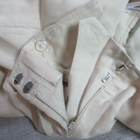 Calvin Klein Pants Womens S Beige Work Dress Closet Staple Neutrals Lightweight - Picture 3 of 11